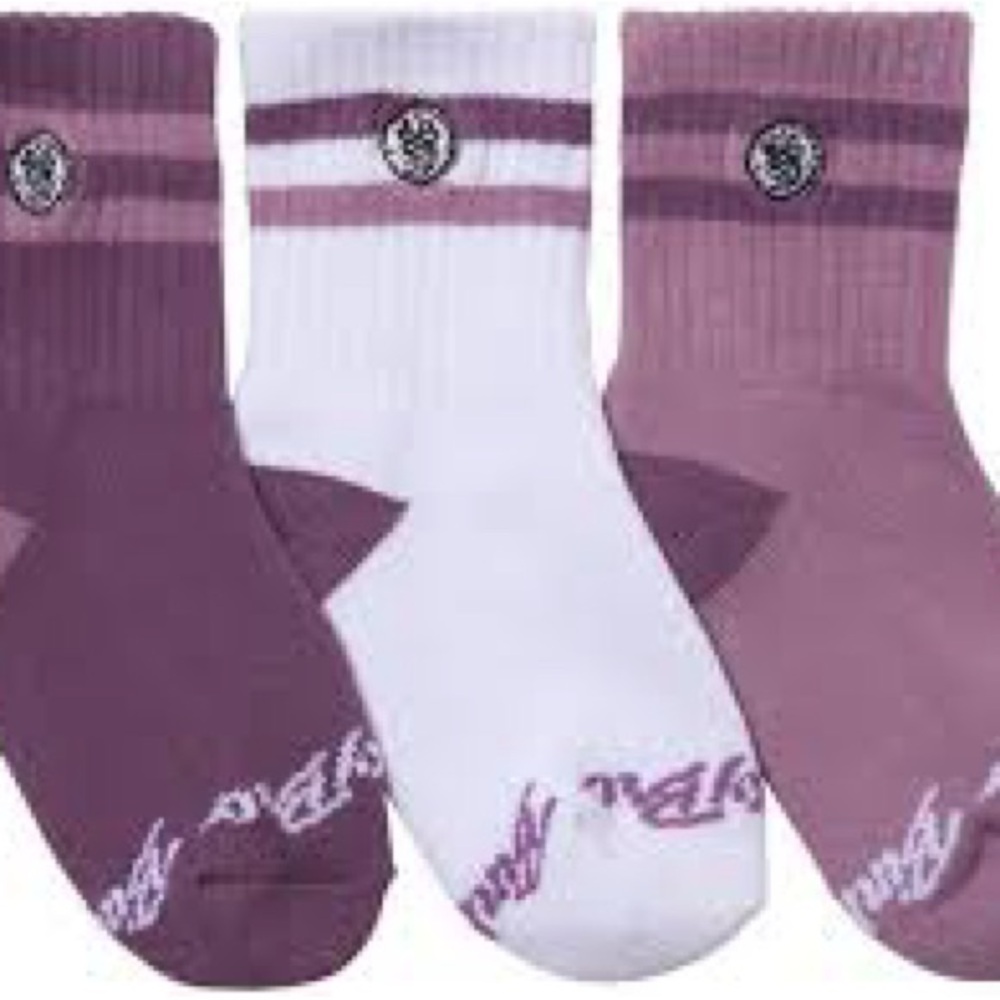 Binky Bro Purple and White Socks Set ages 1-3